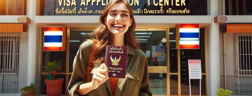 Traveller holding approved documents for a Thailand trip
