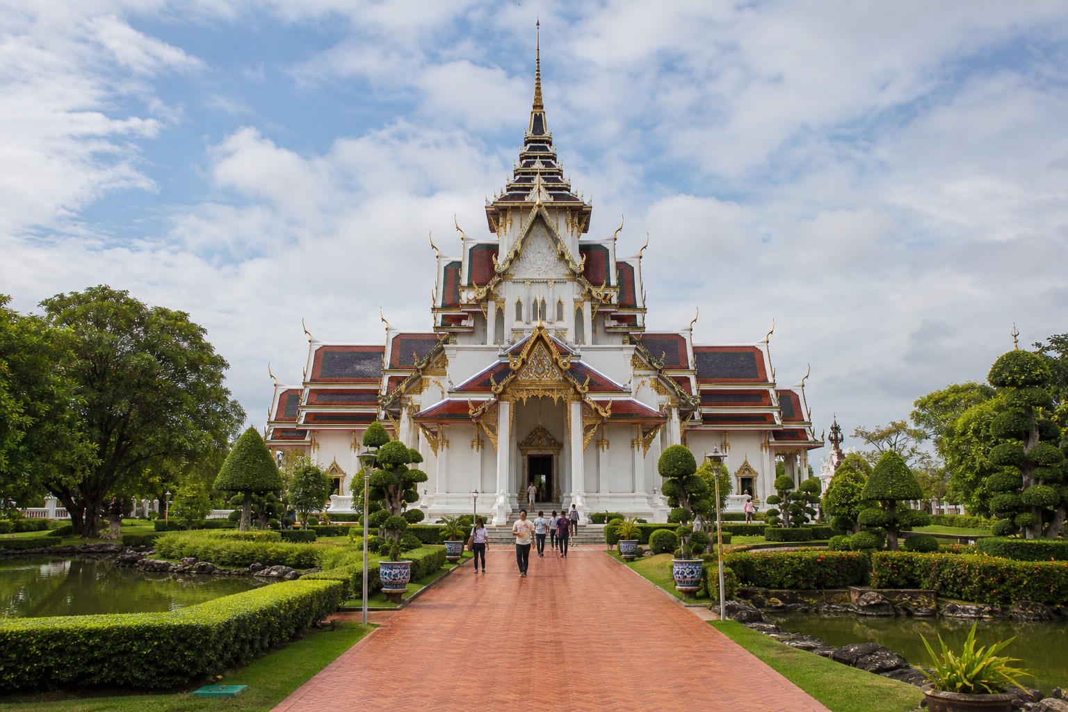 Sanphet Prasat Palace reconstruction at Ancient City Bangkok